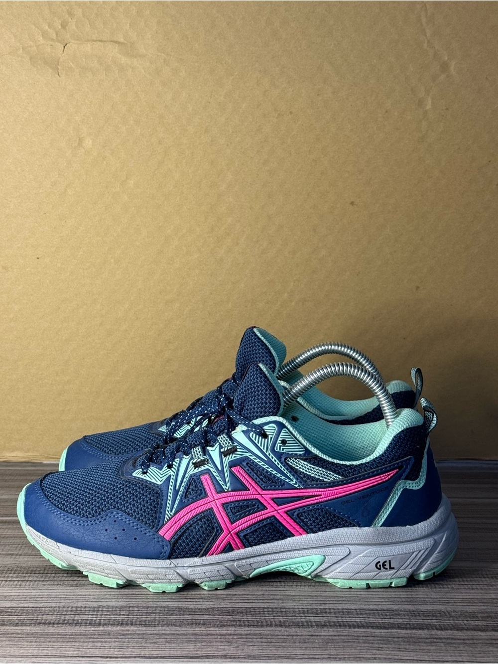 Asics Navy Pink Mint Women's Athletic Gel trail running Sneakers